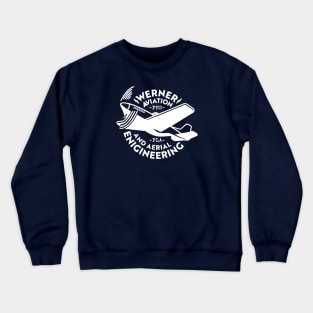 Werner Aviation (White on Dark Blue) Crewneck Sweatshirt